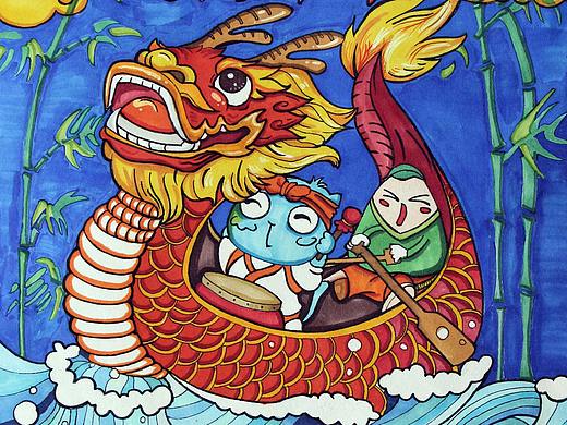 视觉传达端午系列海报手绘作品