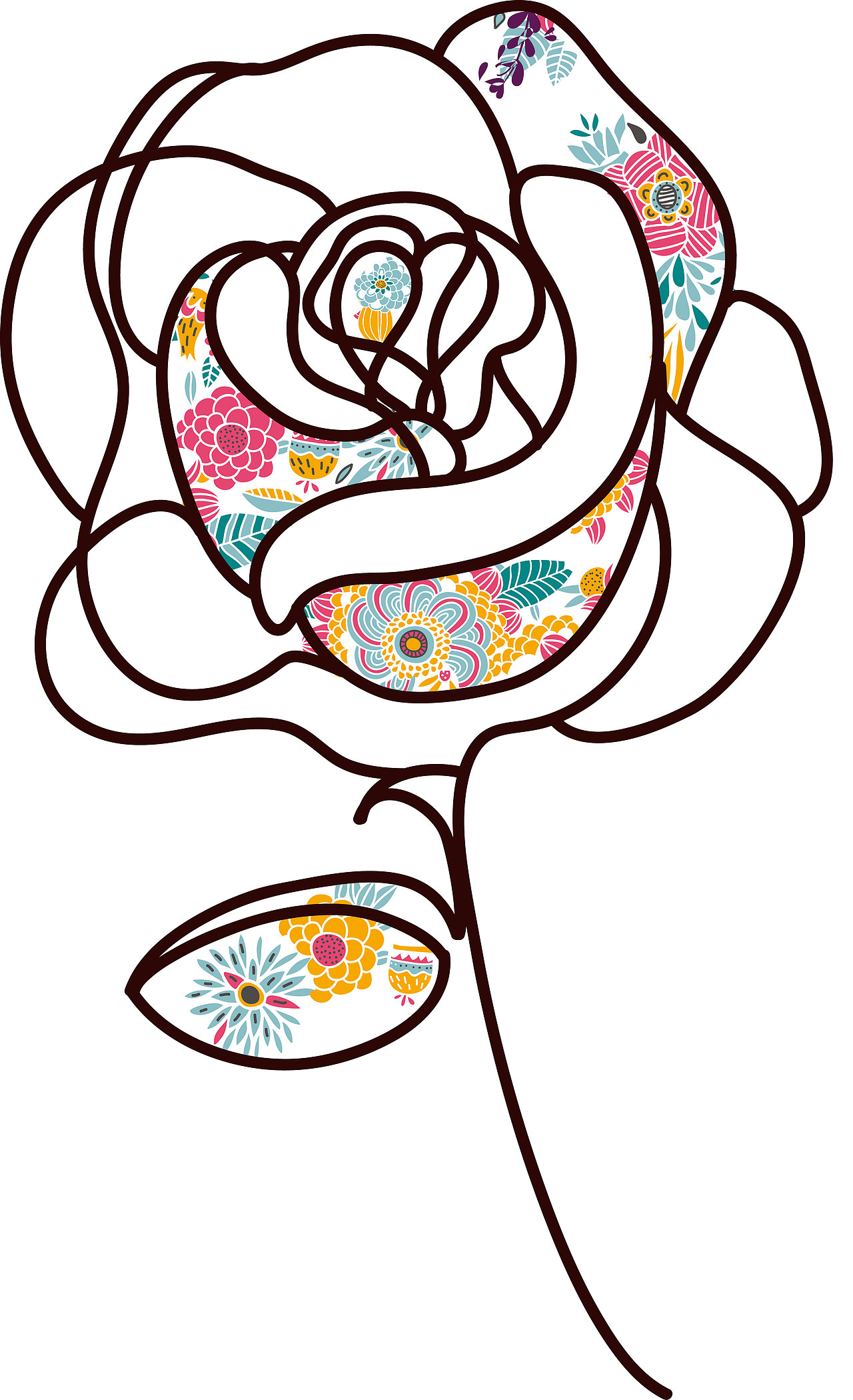 ai 插画 黑白线稿