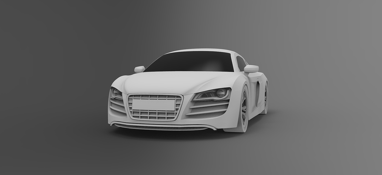 奥迪R8 初次建模
