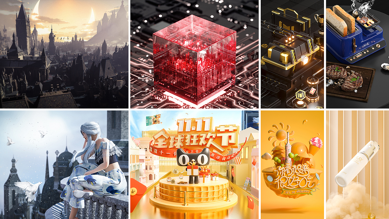 5-9月C4D练习（图ZMjcwNTk4Mzg0） - 其他三维 - 站酷设计师锦丶又原创素材 - 站酷ZCOOL