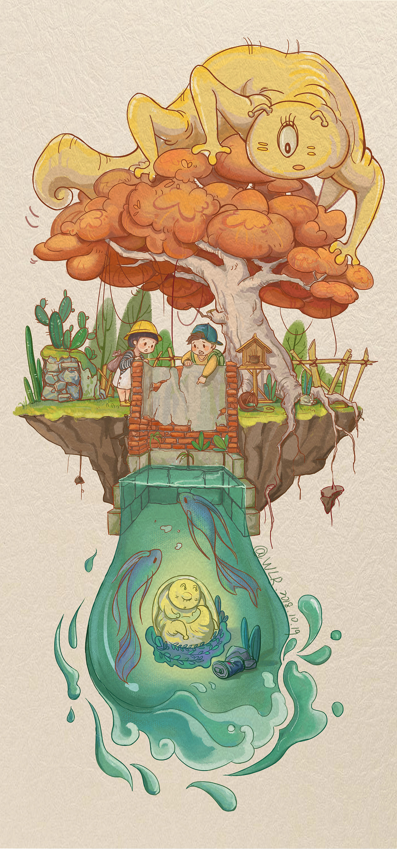 古井妖怪（图ZMTMyMTY2MTgw） - 儿童插画 - 站酷设计师吴失眠原创素材 - 站酷ZCOOL