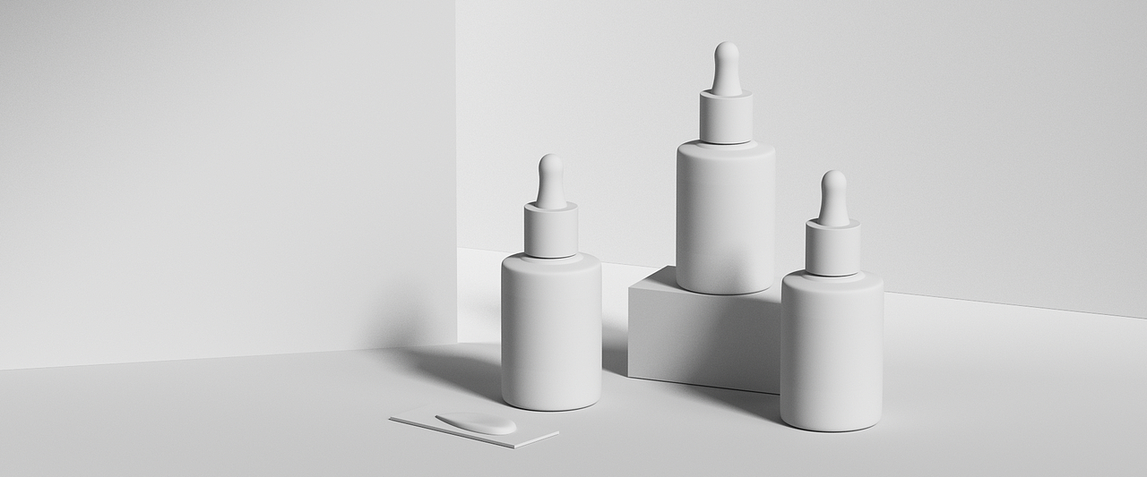 C4D个护/美妆日常首页+C4D轮播图(附白膜)