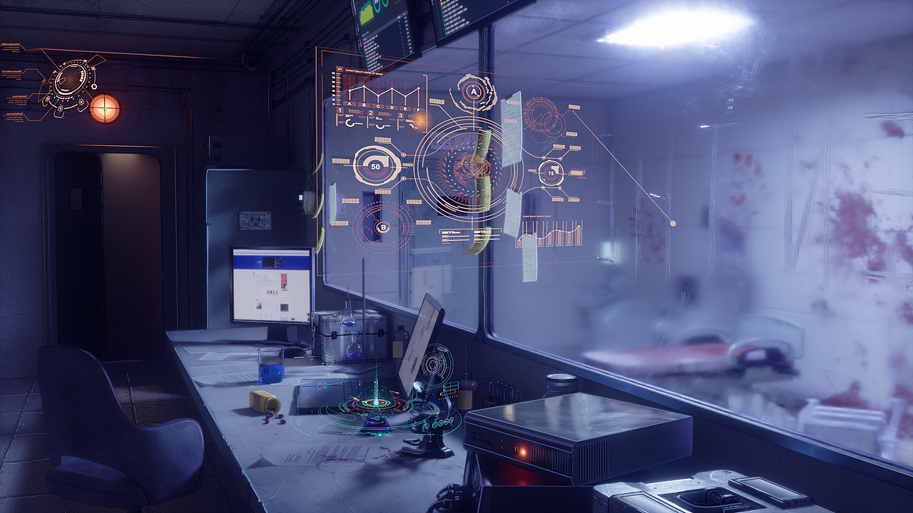 生物实验室场景