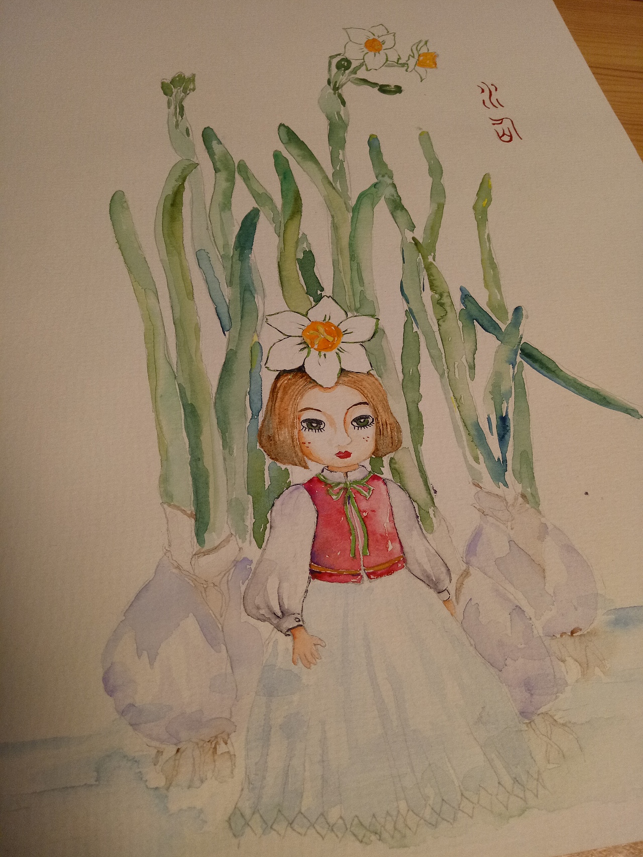 春日里的水仙小姐姐（图ZNzA3NzEwODQ=） - 创作习作 - 站酷设计师大麦麦茬原创素材 - 站酷ZCOOL