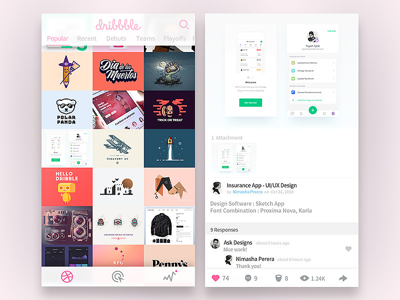 Dribbble作品集