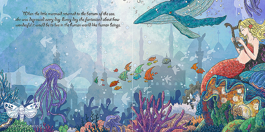 Sirène美人鱼（图ZMTQ0ODAxMDg0） - 绘本 - 站酷设计师南LJN原创素材 - 站酷ZCOOL