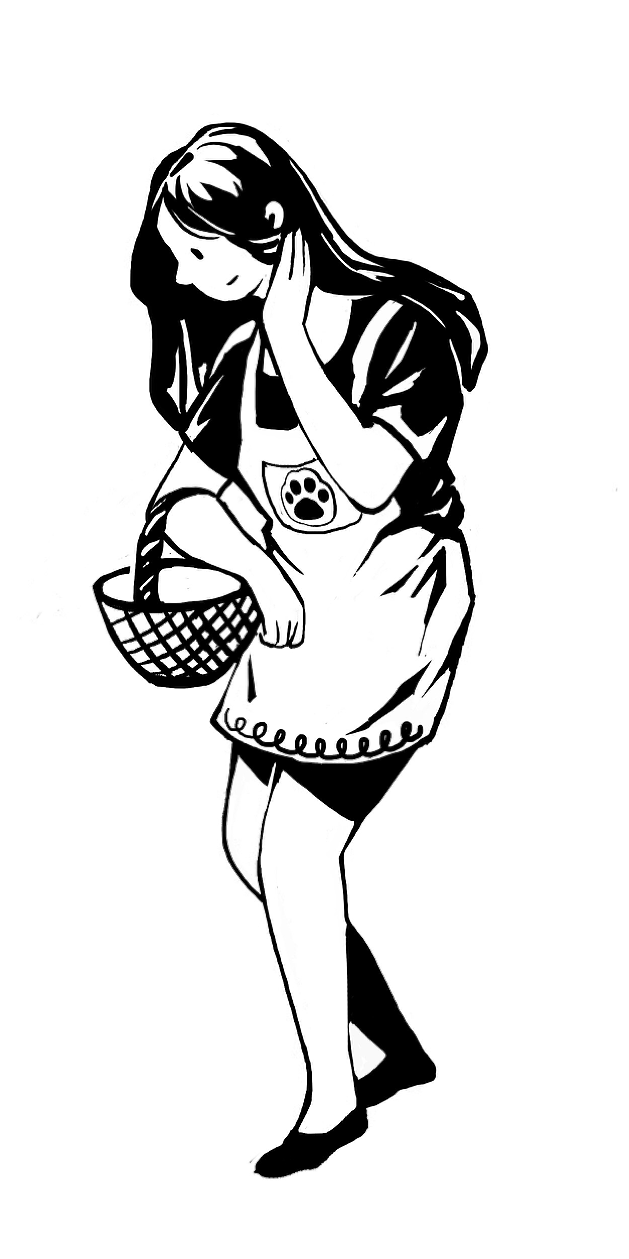 日系动漫二次元黑白个性经典女头头像图片 - 来配图