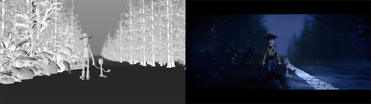 《玩具总动员4》胡迪和叉叉