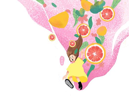 一组夏日小插画