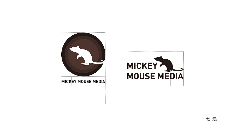 老鼠logo黄金圆环黄金分割制图