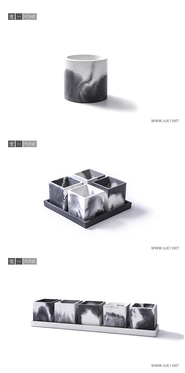 觉一FONE/混凝土水泥花器【氤墨 ENSHROUDING】（图ZMTQyMzU0Njg4） - 生活用品 - 站酷设计师觉一FONE原创素材 - 站酷ZCOOL