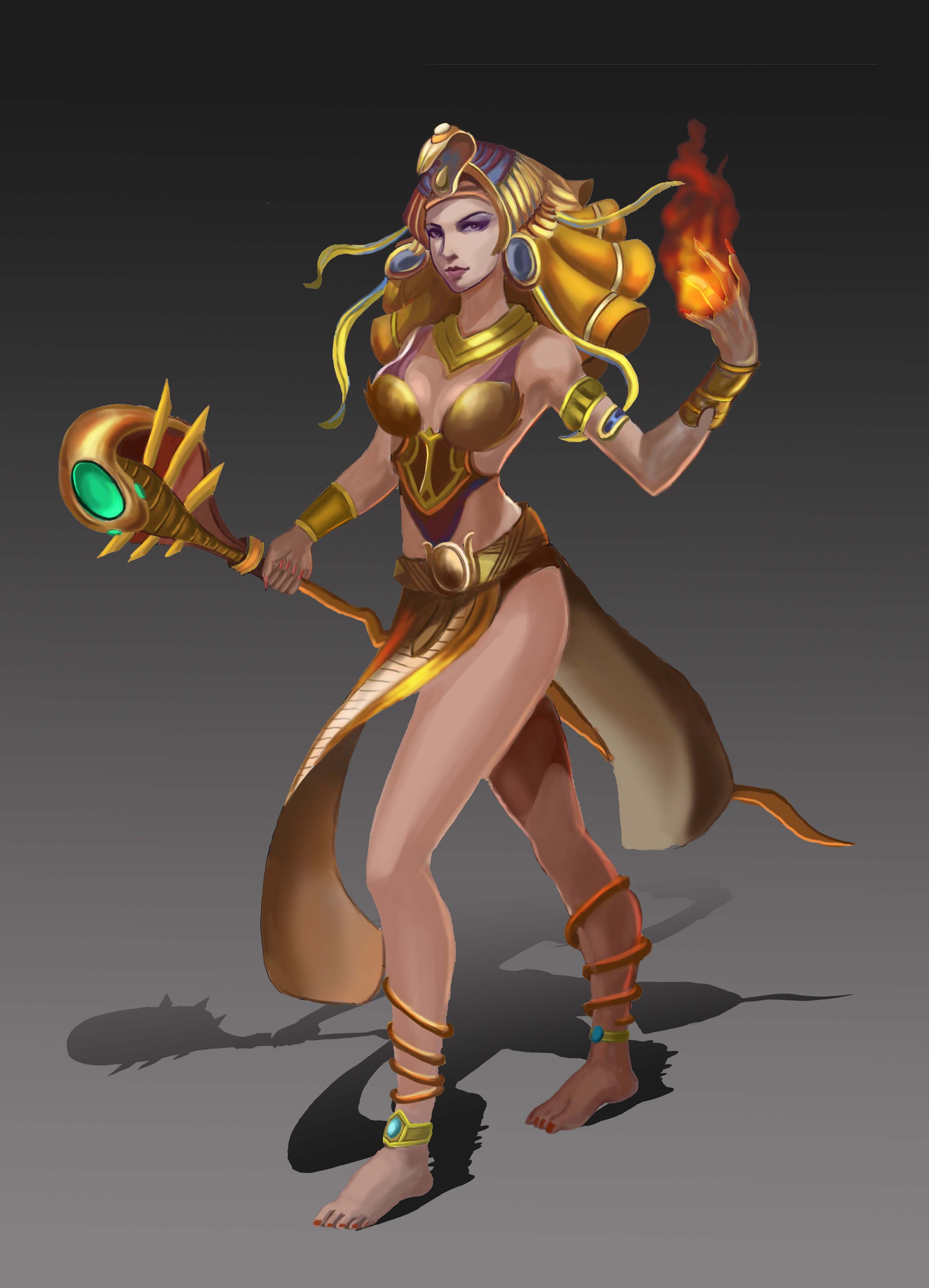 埃及艳后原画设计|插画|创作习作|z20169892 - 原创作品 - 站酷