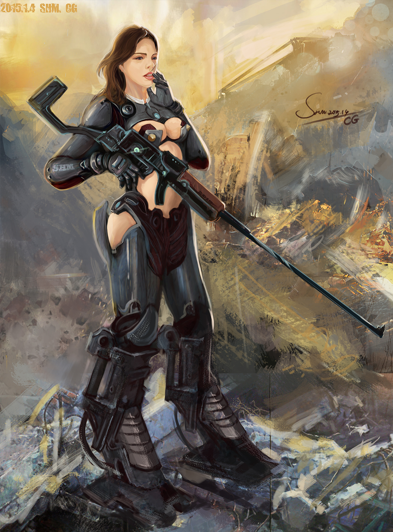 人物设定(狙击手)|插画|创作习作|浩铭_原创作品-站酷zcool