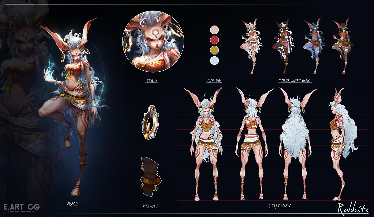 艺数绘特训班学员角色作品 讲师钟风华