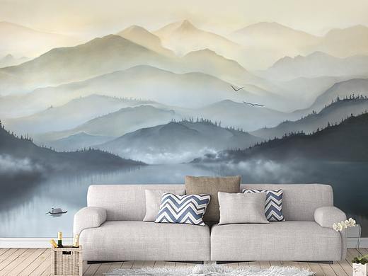 墙绘培训 | 喷绘山水