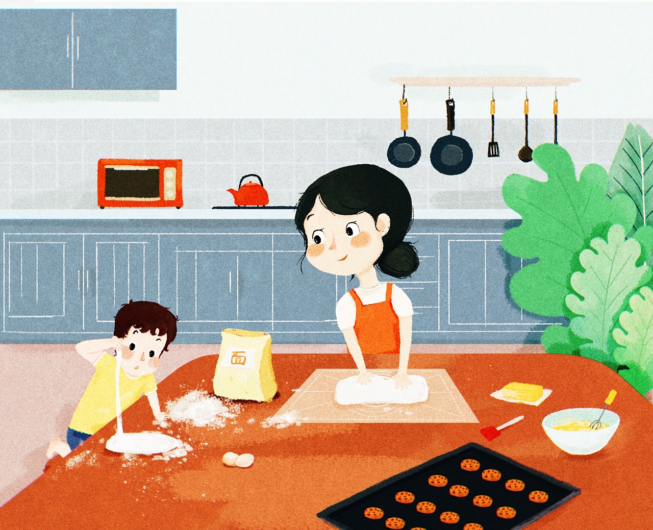 温馨烘焙|插画|插画习作|橘子加柚子 - 原创作品 - 站酷 (zcool)