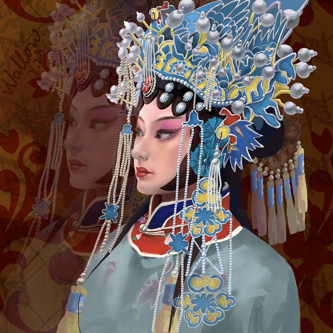 戏子|纯艺术|绘画|橙春沐心 - 原创作品 - 站酷 (zcool)