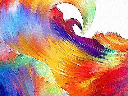 彩色的海浪