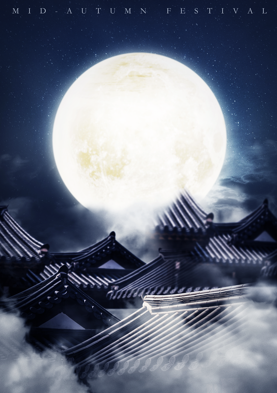 月亮古风仙气背景图图片