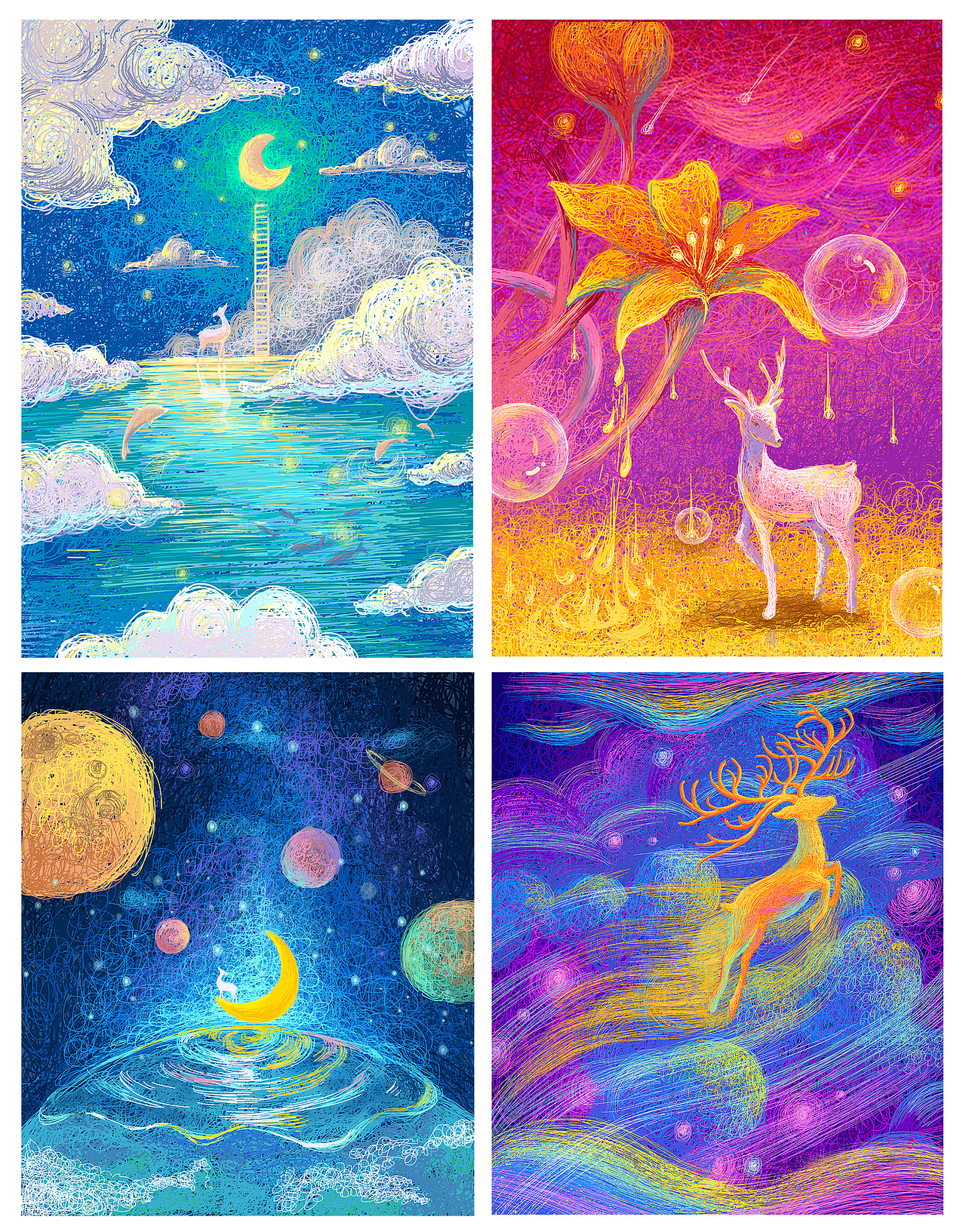 奇妙梦境（图ZMTExMzAxNjIw） - 商业插画 - 站酷设计师Doooouya原创素材 - 站酷ZCOOL