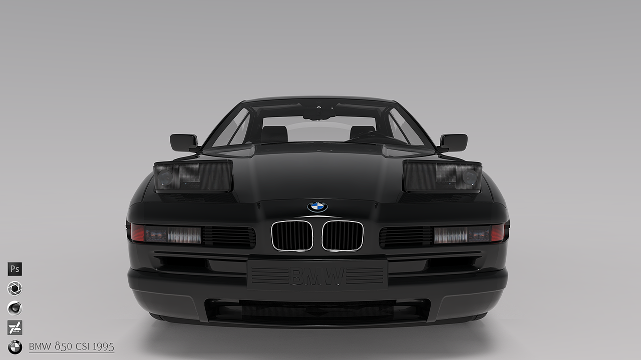 BMW 850 CSi 1995 渲染