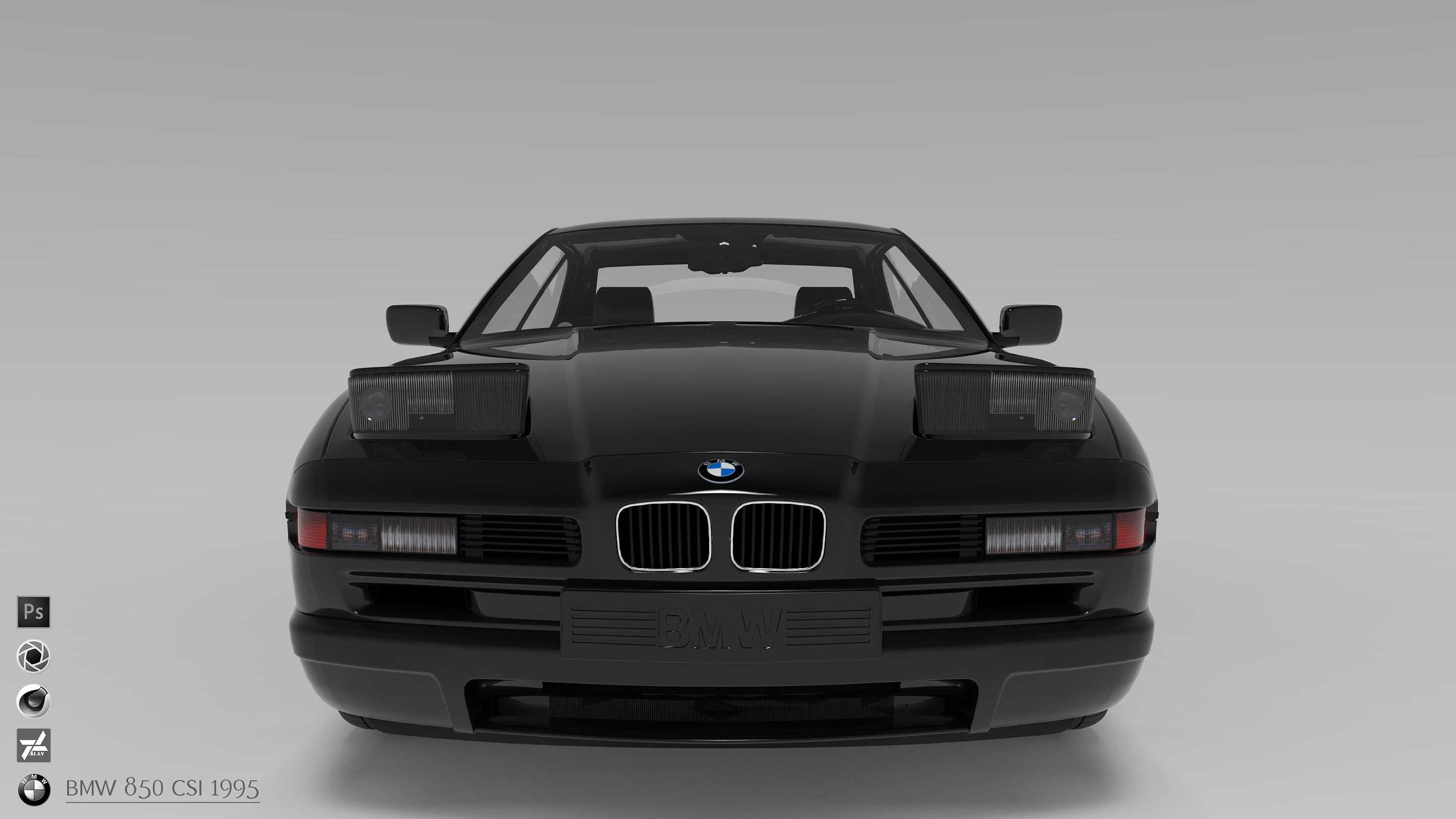 bmw 850 csi 1995 渲染
