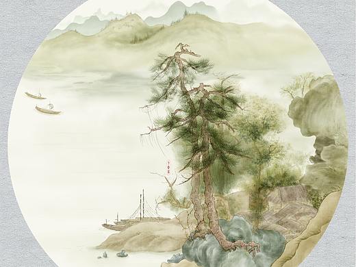 仿北宋郭熙《春江帆飽圖》（個(gè)人主頁(yè)-ZNTgyNDc4NjA=） - 創(chuàng)作習(xí)作 - 站酷設(shè)計(jì)師青城山下七星草原創(chuàng)素材 - 站酷ZCOOL