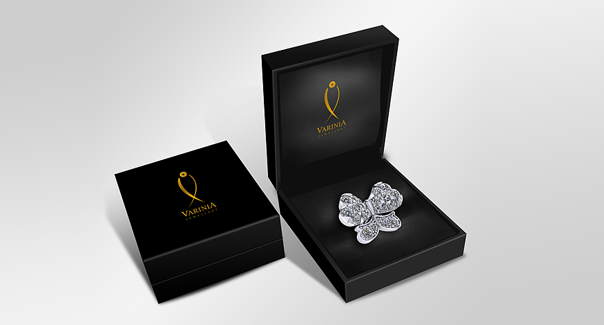 #黄远海符号创意#案例：VARINIA珠宝logo/vi设计（图ZMTMzMTg0ODg=） - 品牌 - 站酷设计师黄远海原创素材 - 站酷ZCOOL