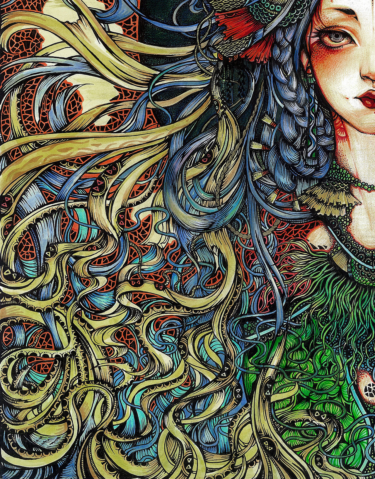 原创作品纯艺术绘画插画彩铅速写神灵喜欢ta的作品吗?