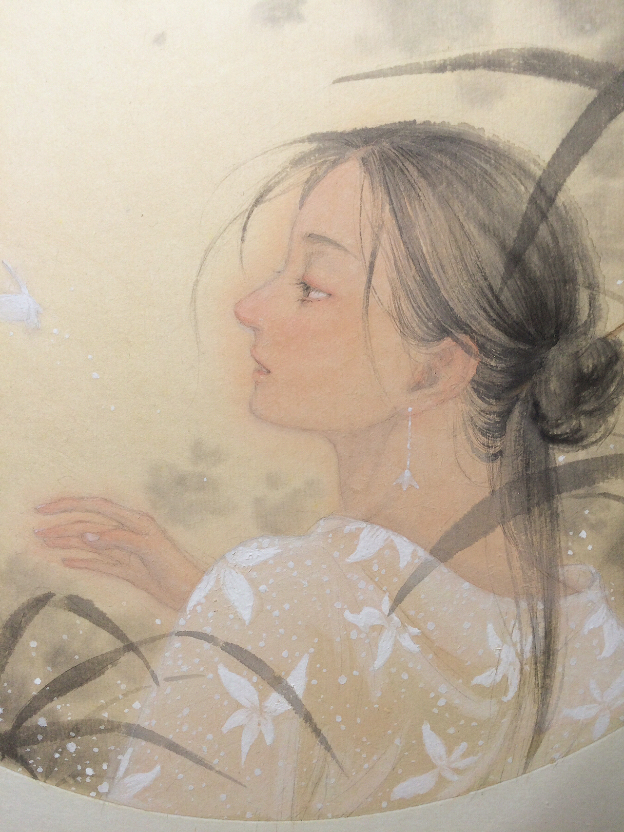 早期新国画｜《幽兰》手绘古风国风水墨画工笔艺术插画（图ZMTI5OTI4ODA0） - 艺术插画 - 站酷设计师何塞特Herset原创素材 - 站酷ZCOOL