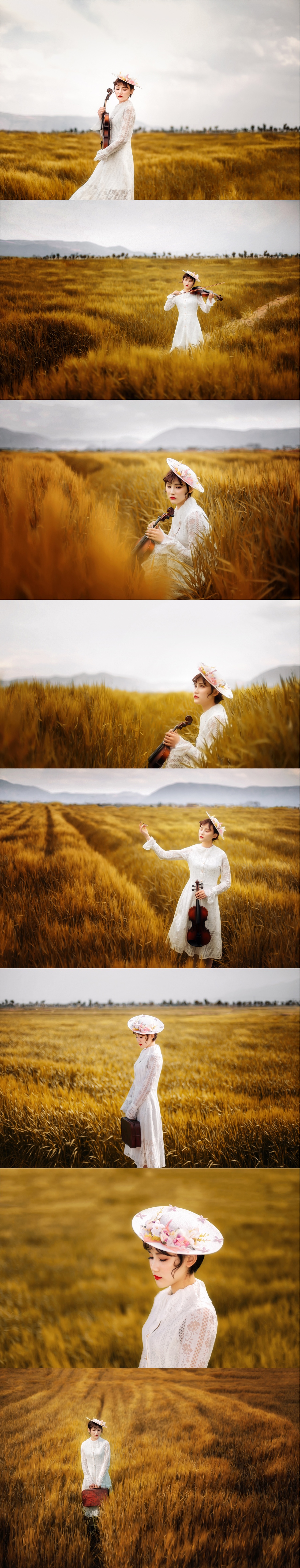 大理麦田油画写真（图ZMTUyOTYxOTA0） - 人像摄影 - 站酷设计师摄影师上房揭瓦原创素材 - 站酷ZCOOL