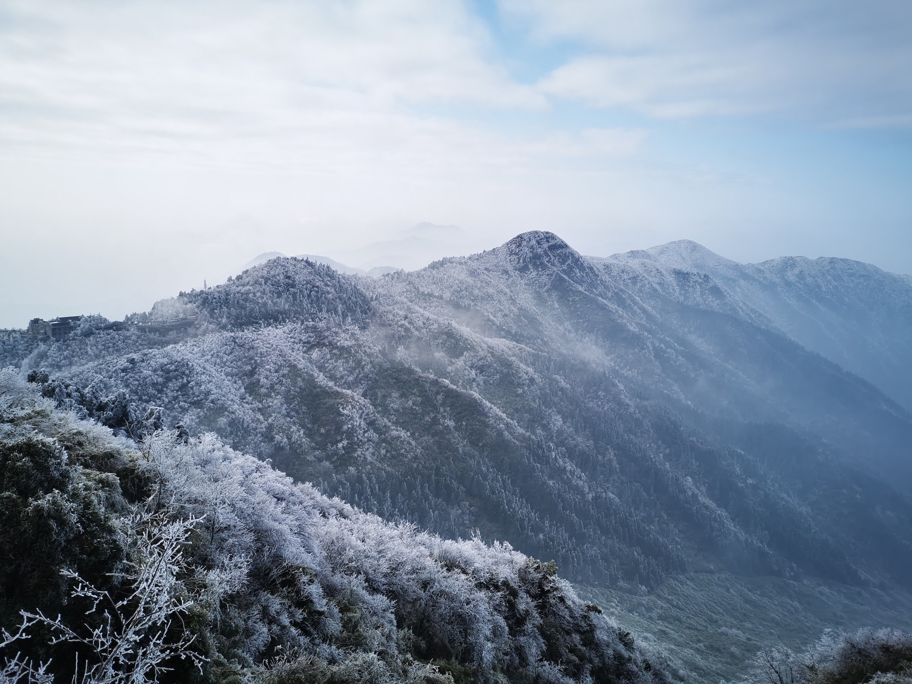南岳衡山冬季景色图片 衡山冬天雾凇照片高清→MAIGOO图库