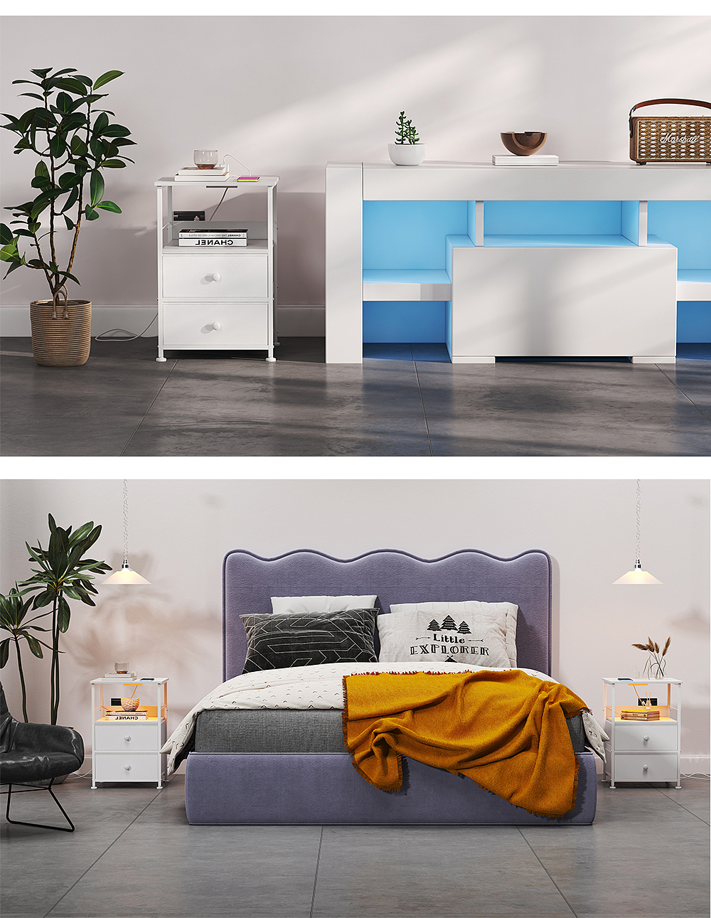 亚马逊柜子建模渲染A+主图设计