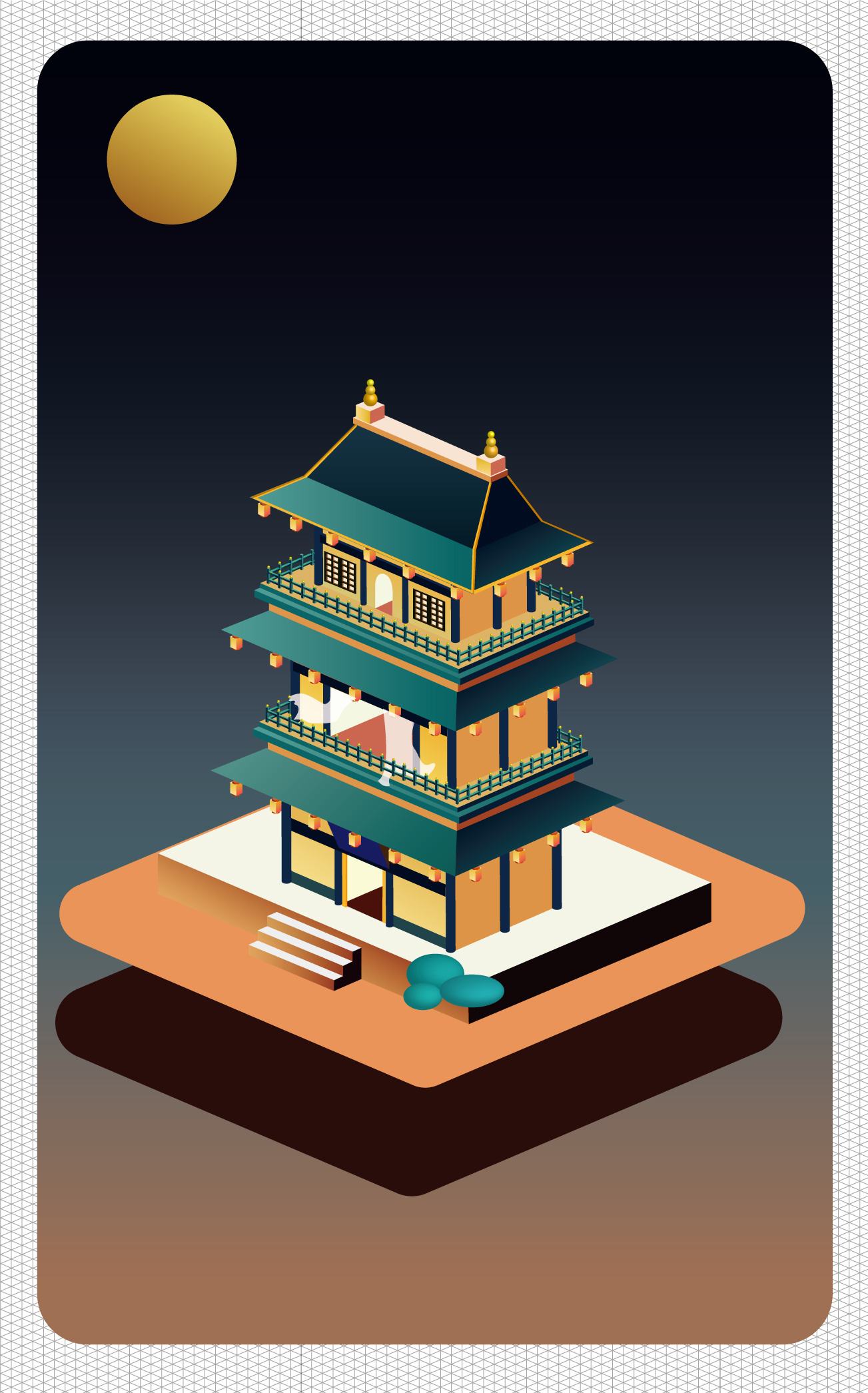 2.5d中国风建筑_陈盲果-站酷zcool