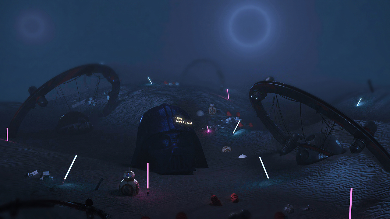 c4d练习620min星球大战场景