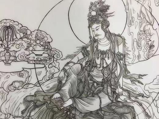 水月觀音（個人主頁-ZNDgyMzQ5NzY=） - 繪畫 - 站酷設(shè)計師嘉翎原創(chuàng)素材 - 站酷ZCOOL