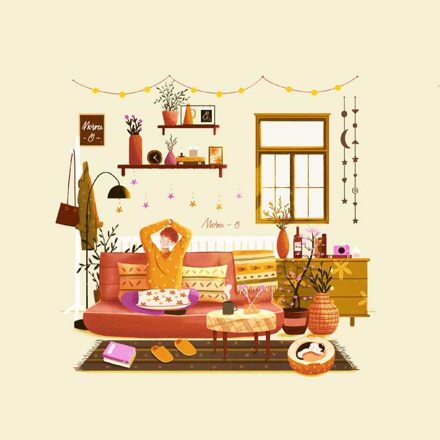 幸福的小事（图ZMTg1OTA1MTYw） - 艺术插画 - 站酷设计师赵赵是大头原创素材 - 站酷ZCOOL