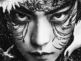 黑白海報(bào)·白鶴童子