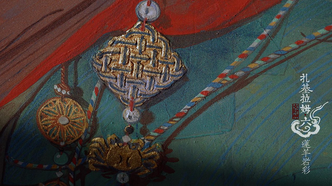 岩彩画·迎财神 如果你还不知道中国有位女财神扎基拉姆(图ZMjQzMDkyNDQw) - 绘画 - 站酷设计师莲羊原创素材 - 站酷ZCOOL