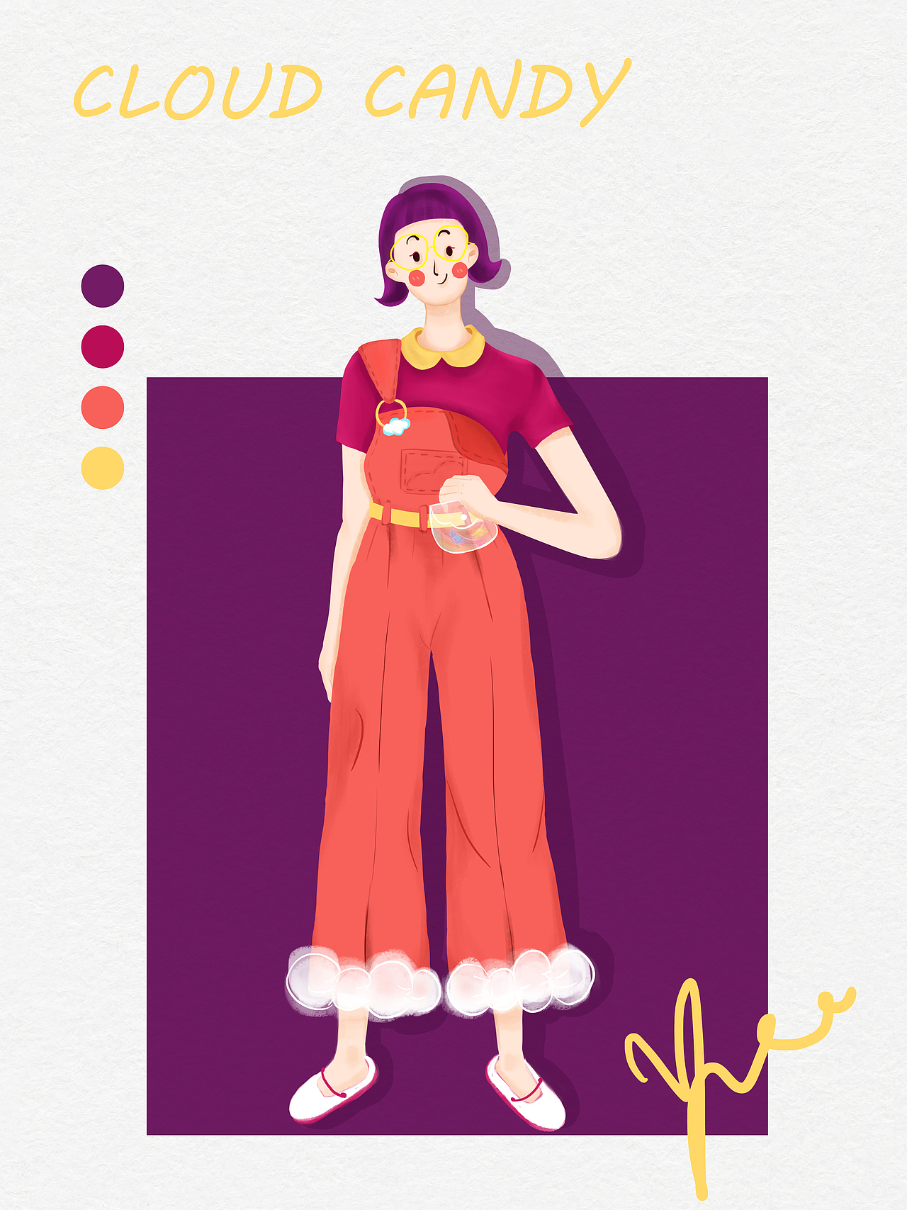 夏日时尚穿搭插画（图ZMjAzNjg5MTQ0） - 商业插画 - 站酷设计师张咬咬原创素材 - 站酷ZCOOL