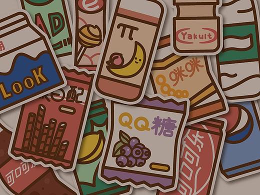 好吃小卖部——「DinLab×陈乐哎」商业矢量插画作业