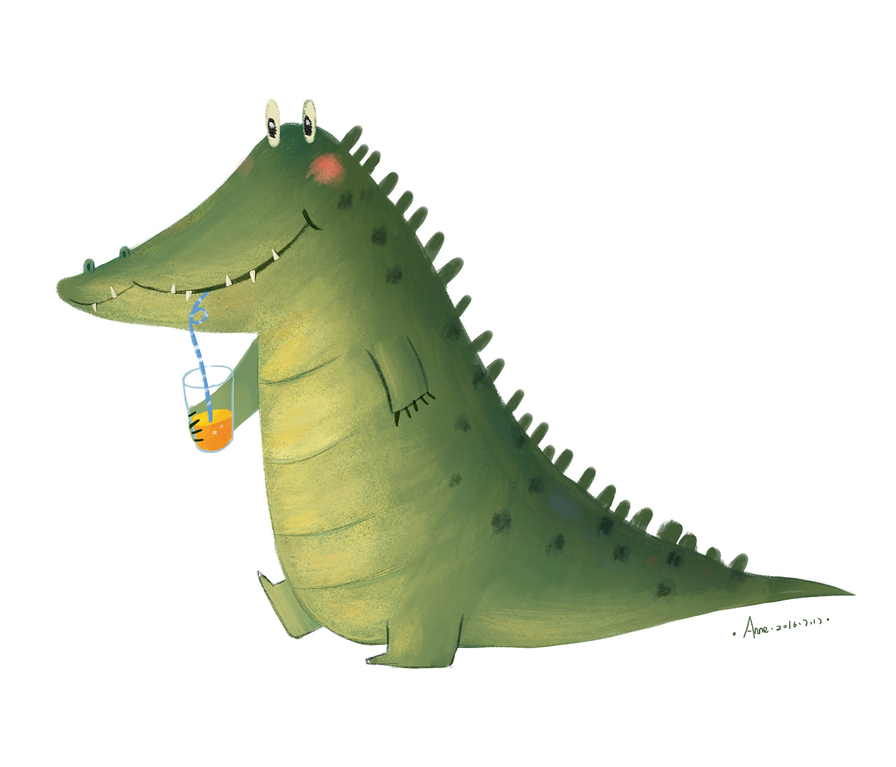 小鳄鱼速涂~~|插画|儿童插画|奔跑安妮 - 原创作品 - 站酷 (zcool)