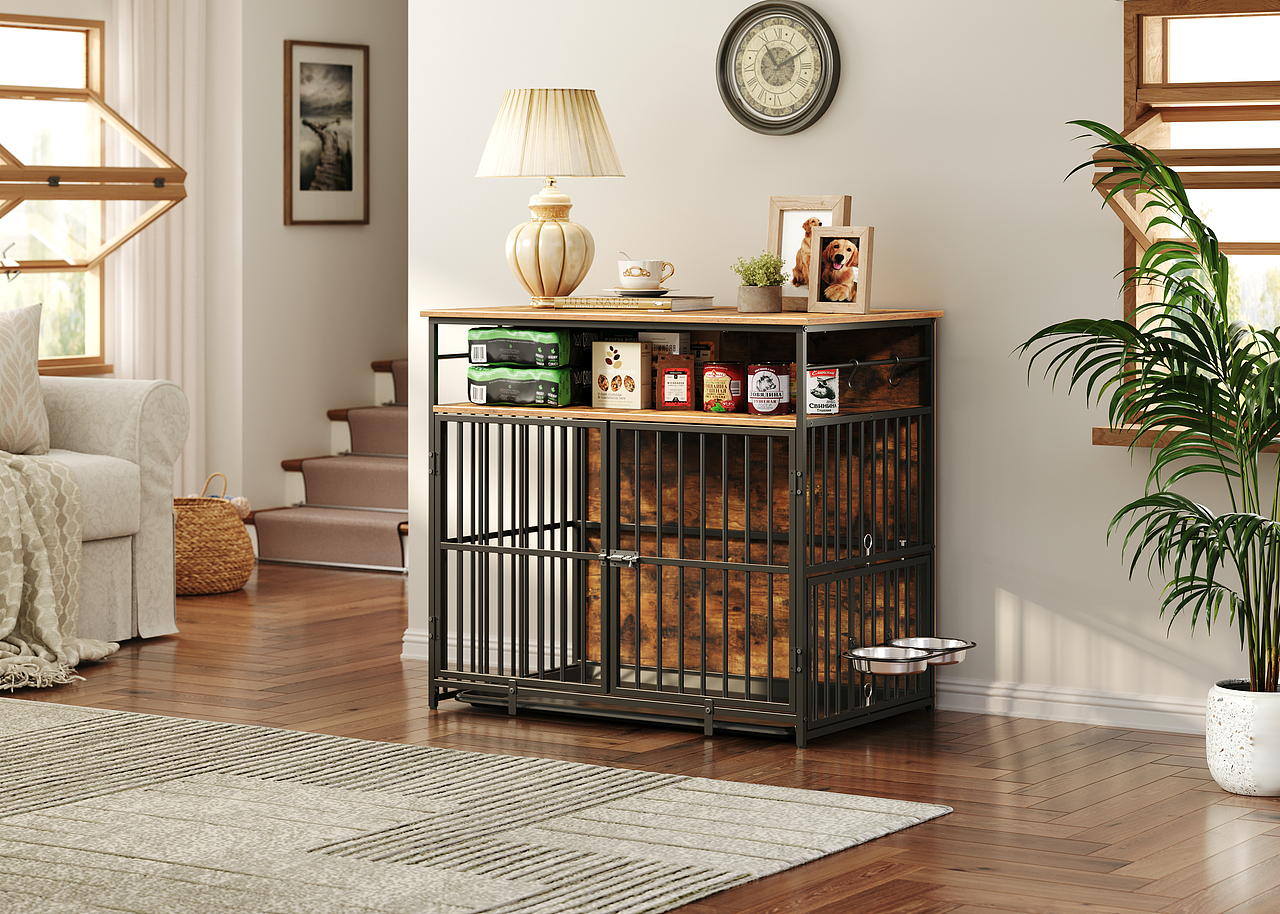 家具渲染-欧美狗笼