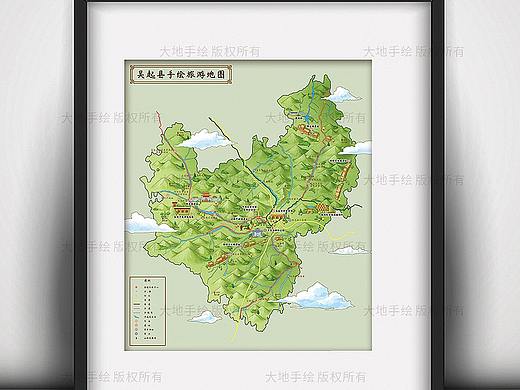 吴起县手绘地图系列作品——大地手绘出品