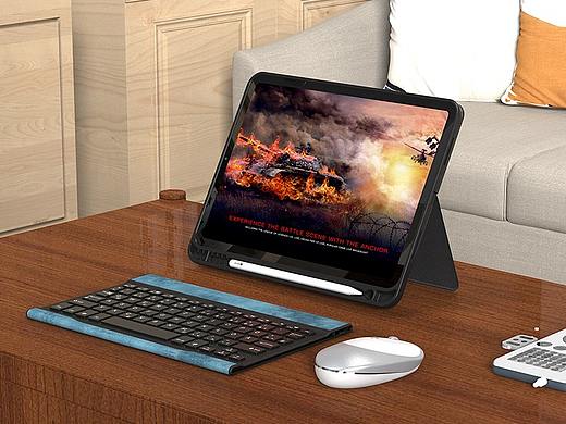 亚马逊 ipad PRO 2021 支架保护壳 蓝牙键盘 鼠标 套装
