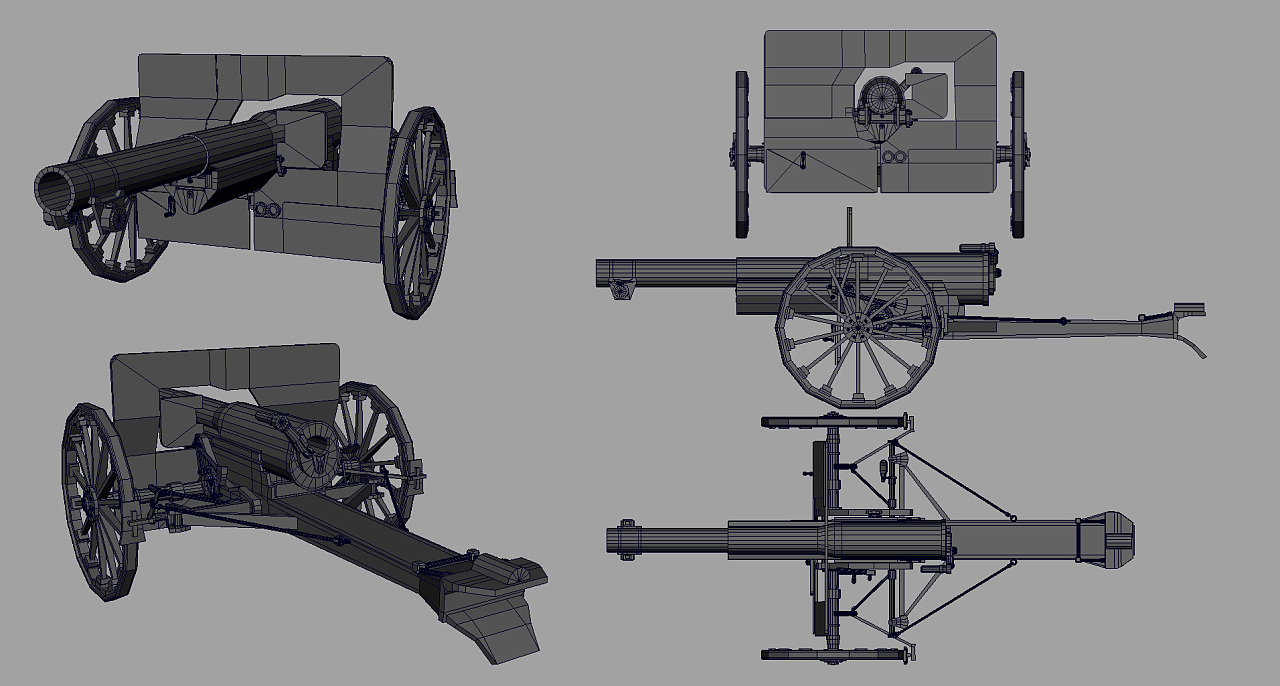 大炮模型设计图图片