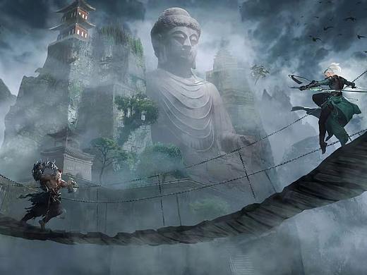 创意合成海报 — 武侠