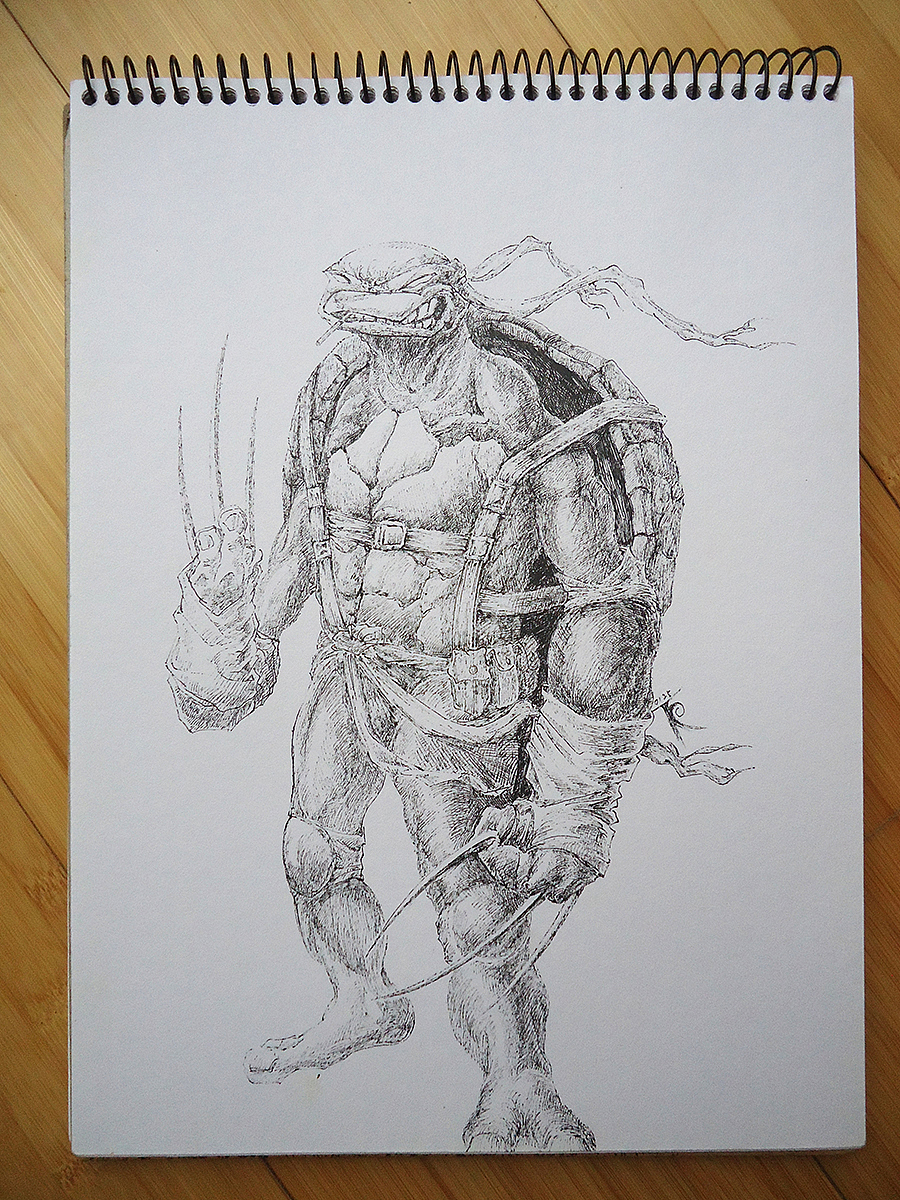 临摹足迹-忍者神龟