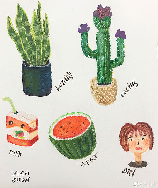 油画棒水彩日常记录（图ZMTc3NDAyNDMy） - 创作习作 - 站酷设计师阿Lin吖原创素材 - 站酷ZCOOL