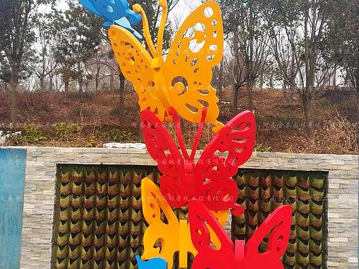 蝴蝶铁艺雕塑定制（图）